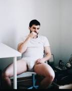 Sitting at the table