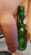 Soft compare with beer bottle and watch