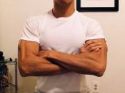 Yogi in a white t-shirt