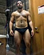 After a sweaty workout...