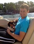 Me and a tired puppy