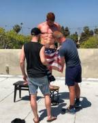 Graysen Quinn getting ready for a photoshoot