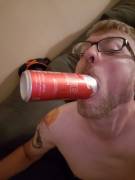 Trying to take a funny picture. Looks like something else.