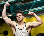 Is he showing muscles, or armpits?