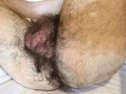 Hairy man ass