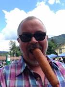 Eat that corndog daddy. So cute.