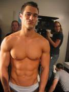 Cocky stud Marco Dapper on the set of 'Eating Out: Sloppy Seconds'