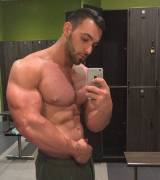 Dale Parducci checking out his gains