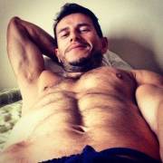 he grins like this every time i'm down here.