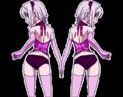 Cute anime girl shaking her ass