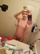 Hannah Hays about to shower