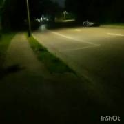 Walking down the street, just me and my...