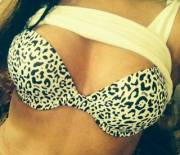 Latin leopard bombshell