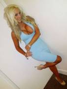 Blonde against the wall