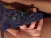 sticky-sweet little purple thong!