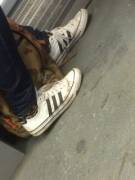 Today I took a covert photo of another man's shoes just to ask you guys what they are.