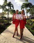 Red Flight Attendants