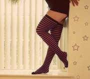 Black & Purple striped