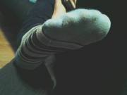 Most people hate wearing socks, but she's rarely w/o. I can live with that.