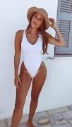 White swimsuit
