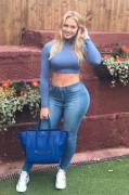 Iskra Lawrence in the garden