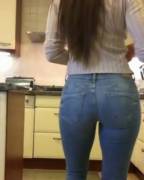 Latina doing the mambo.