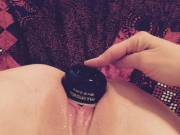 bottle in pinky pussy