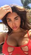 Chantel Jeffries red bikini
