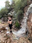 I always get so wet whenever I go for a hike 