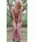 Playing with my clit and trying to be quiet in an almond orchard