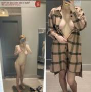 [IMG] Went to try some stuff on at Target... wish I could have bought that pea coat! Would have been perfect for flashing boys on campus!