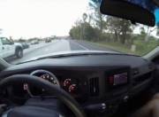 Babe flashes while he drives [GIF]