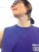 Titties out at an elliptical at the gym [gif]