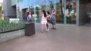 Boobs out while taking a break at Vegas [GIF]