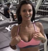 Ready for her workout