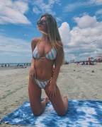 With the wind in her face