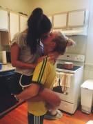 Athletically kissing