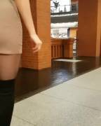 Tight dress & high boots