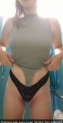 No bra today today.. dont tell my boss! [F]
