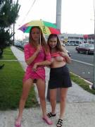 One up, and one down