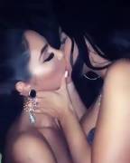 Just two girls kissing