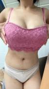 My asian breasts dropping out of my new bra