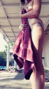 Strutting around naked in my backyard...Think anyone caught a glimpse? ;)