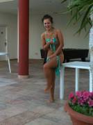 String bikini untied