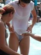 wet Tee shirt & panties