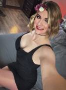 I’m smiling because this dress barely contains me 