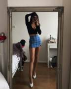 Showing off her new skirt