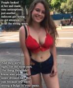 [B/s] She thinks it's funny when you have to hide it.