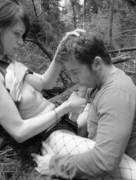 When you're out hiking and she decides she needs her cock sucked