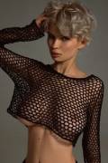Blonde in mesh